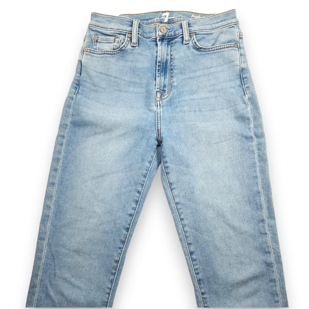 7FAMK High Waist Ankle Gwenevere Cropped Skinny Jeans Size 27 - Picture 8 of 14